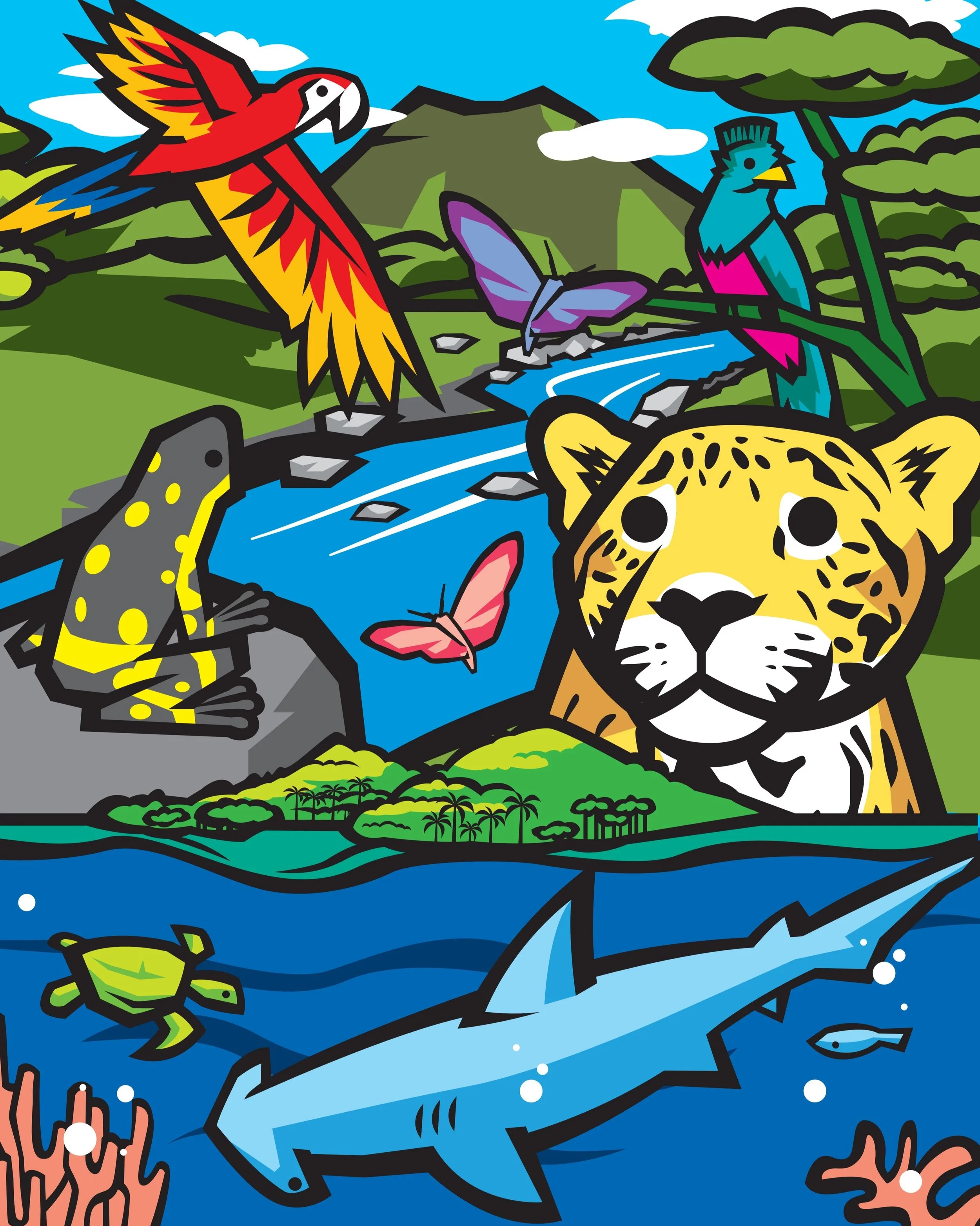 Ilustraci&oacute;n y dise&ntilde;o para @anconorg + @casabrujabrew - Una colaboraci&oacute;n hecha con mucho cari&ntilde;o para celebrar y proteger nuestros parques nacionales: Dari&eacute;n, Coiba y Bar&uacute; - PROTEGE TU PARQUE.