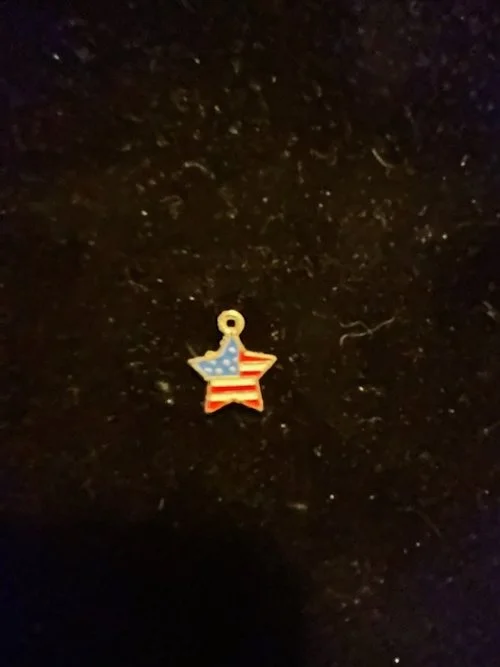 Star Pendant with American Flag Design