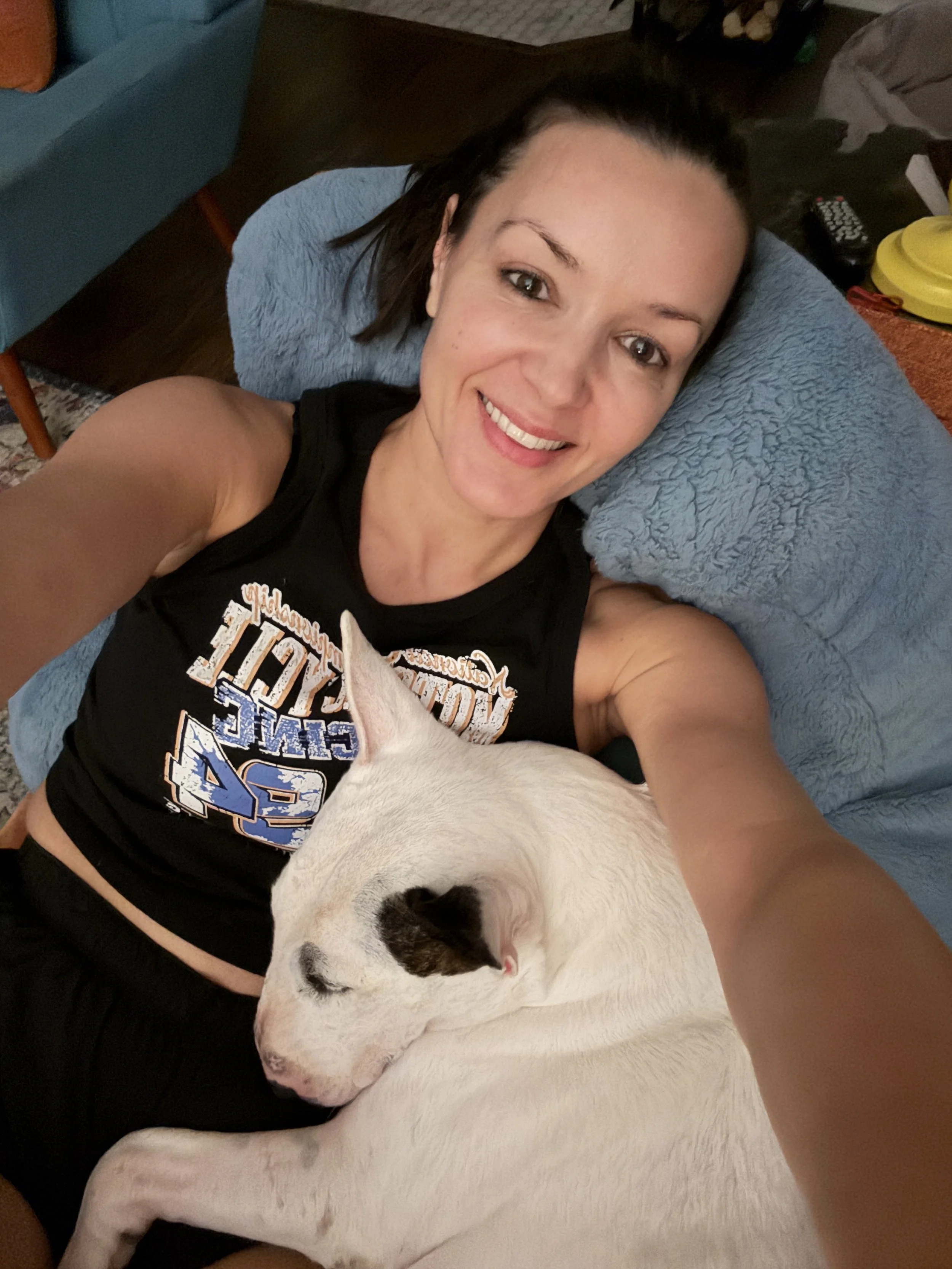 Having a bull terrier is a spiritual practice.