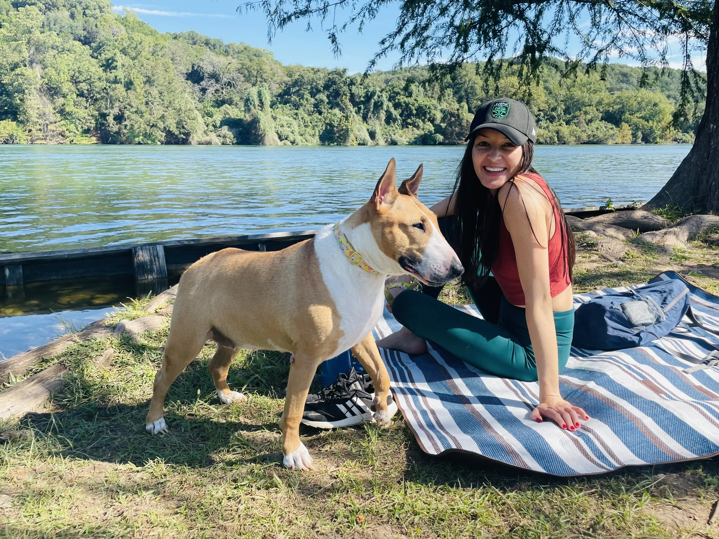 Sladja Redner and Rini her bull terrier