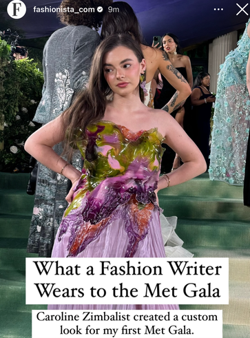 Custom Biomaterial Dress for Met Gala Fashionista Editor, Brooke Frischer 2023