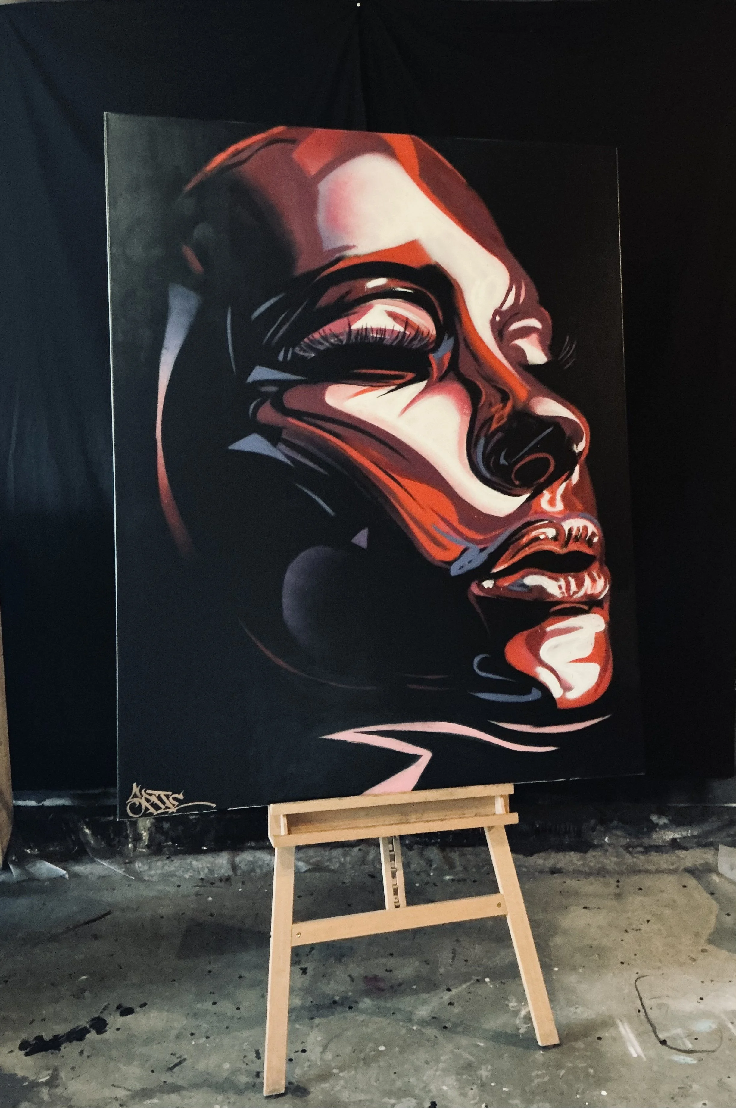 The Red  |  48"x60” Canvas  |  $1200