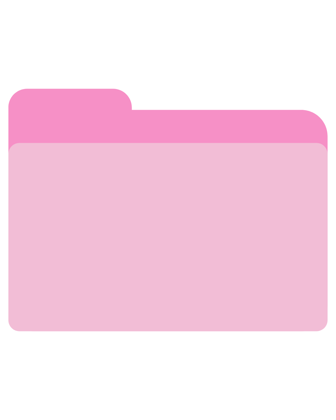 Illustration of two overlapping pink file folders, one darker and one lighter in color.