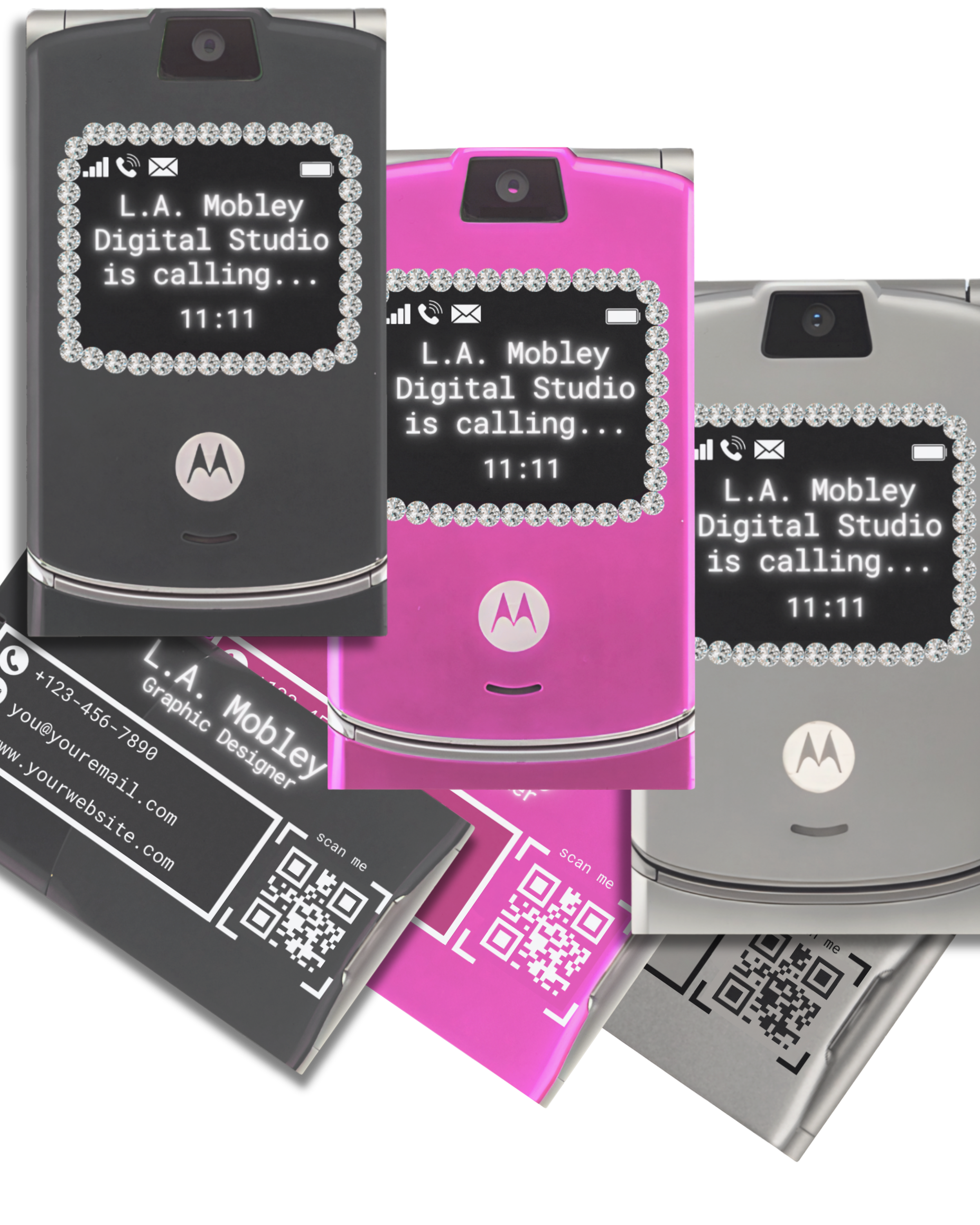 Razr-Inspired Business Card (Fully Custom Design)