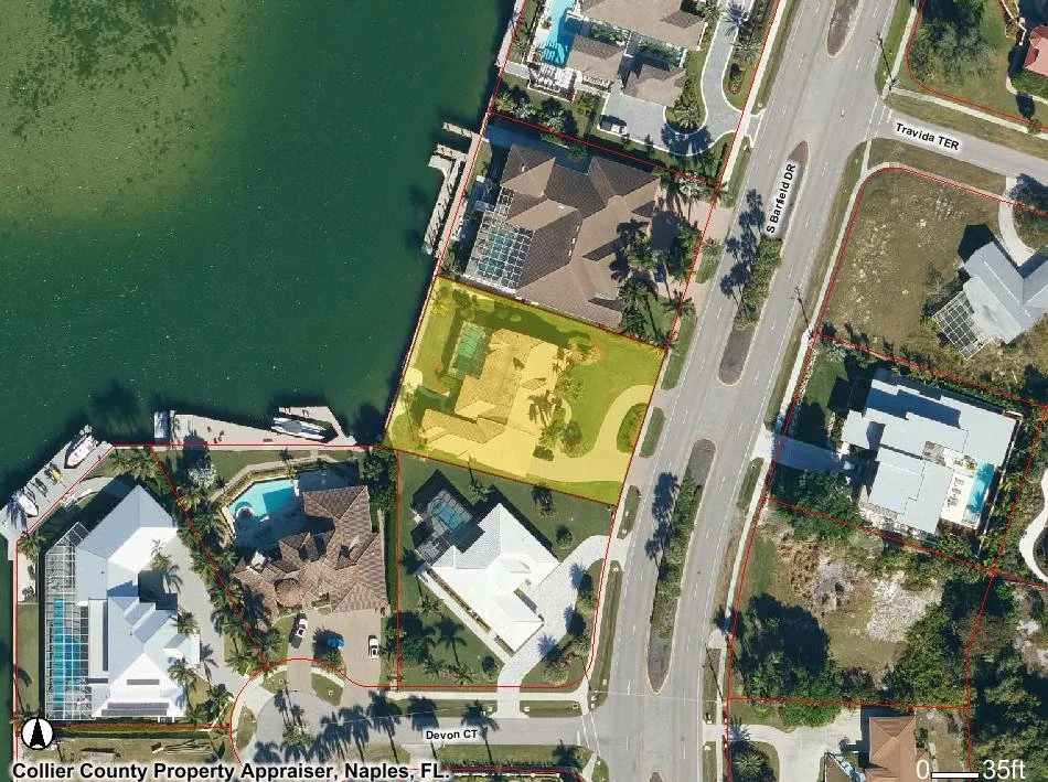 Collier County Appraisal Map of 716 South Barfield