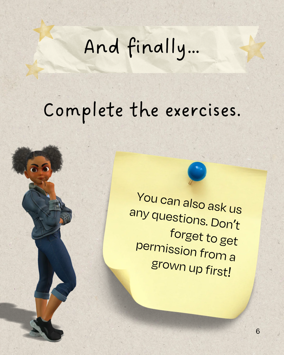 Online learning guide, page 6.