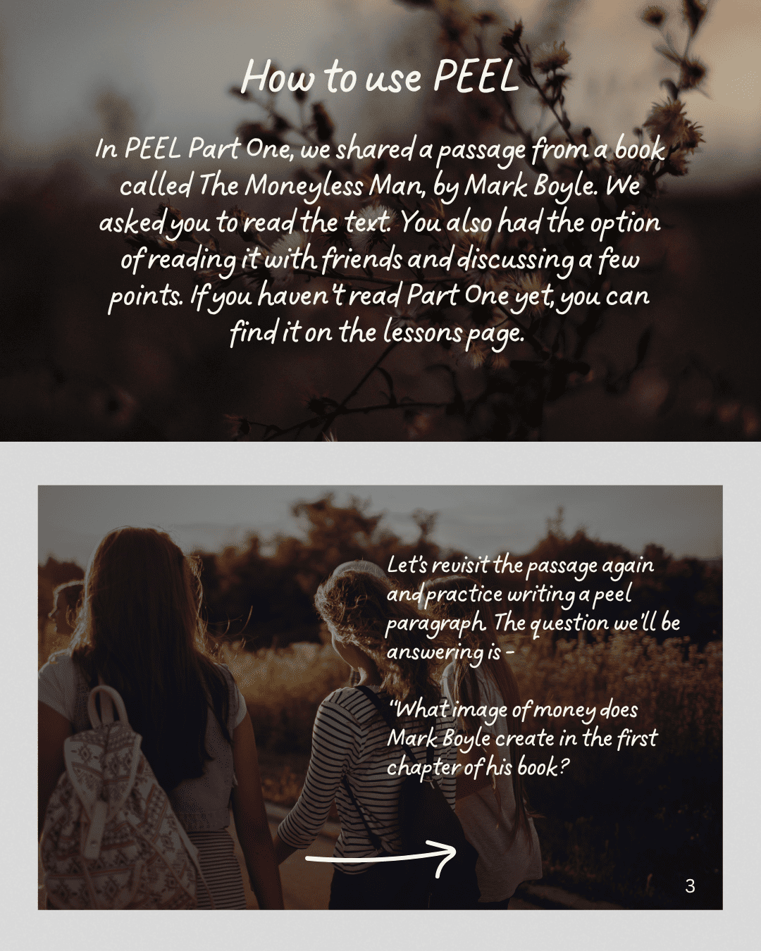 Peel paragraph guide part two, p3.