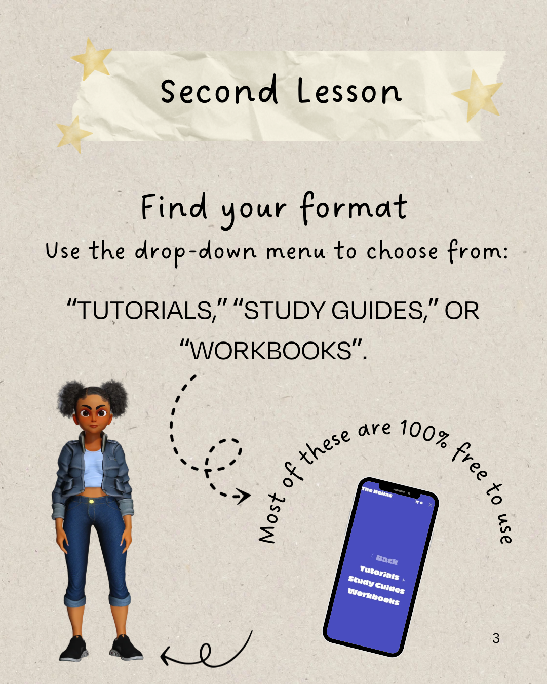Online learning guide, page 3.