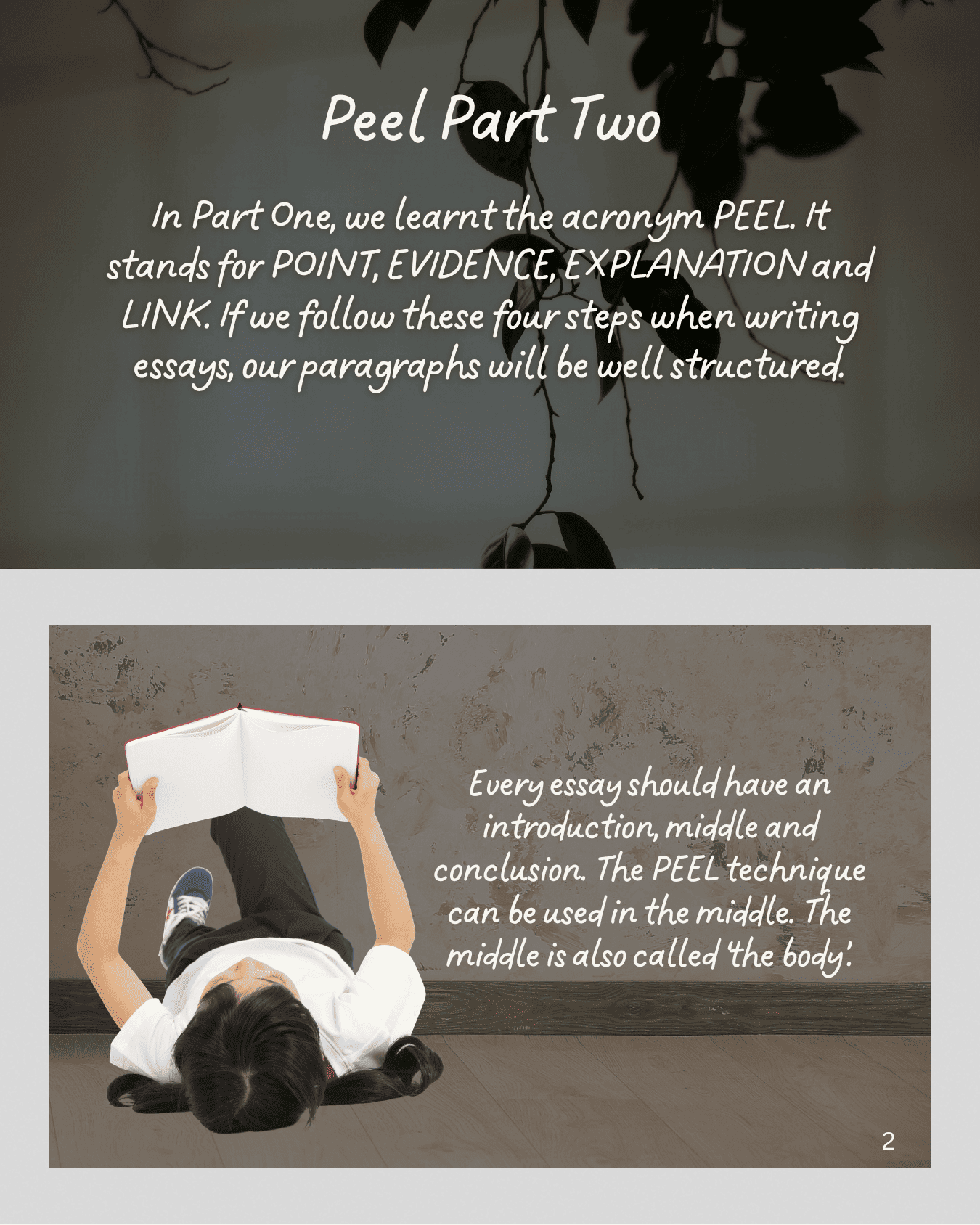 Peel paragraph guide part two, p2.
