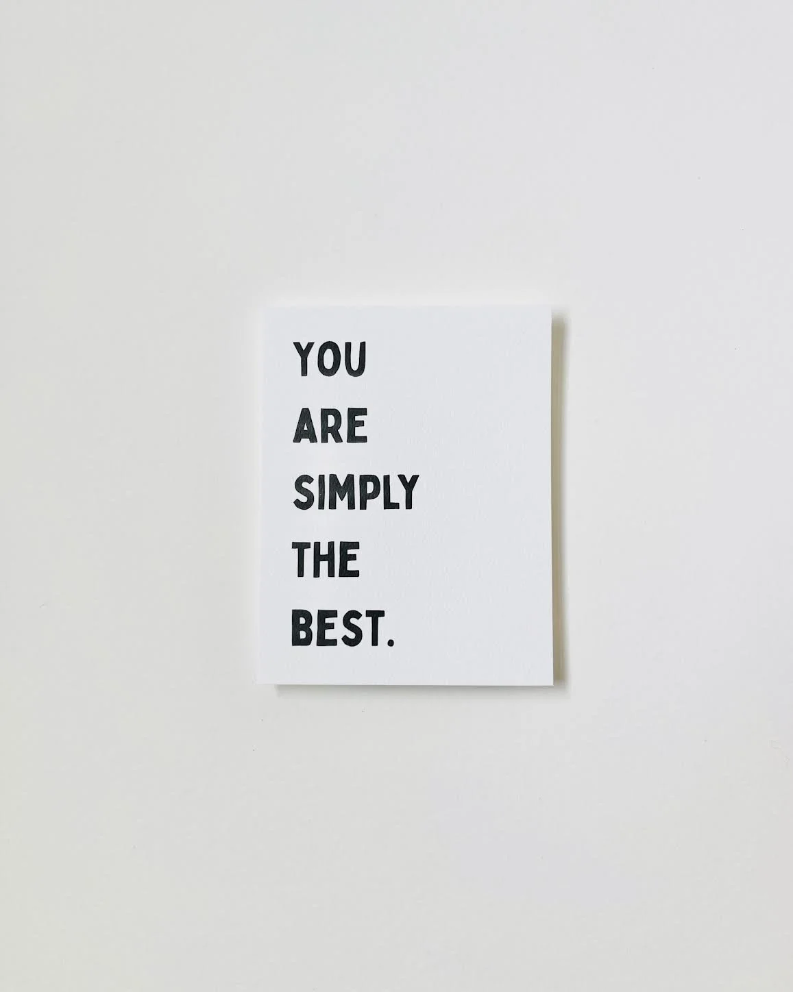 YOU ARE SIMPLY THE BEST CARD SET