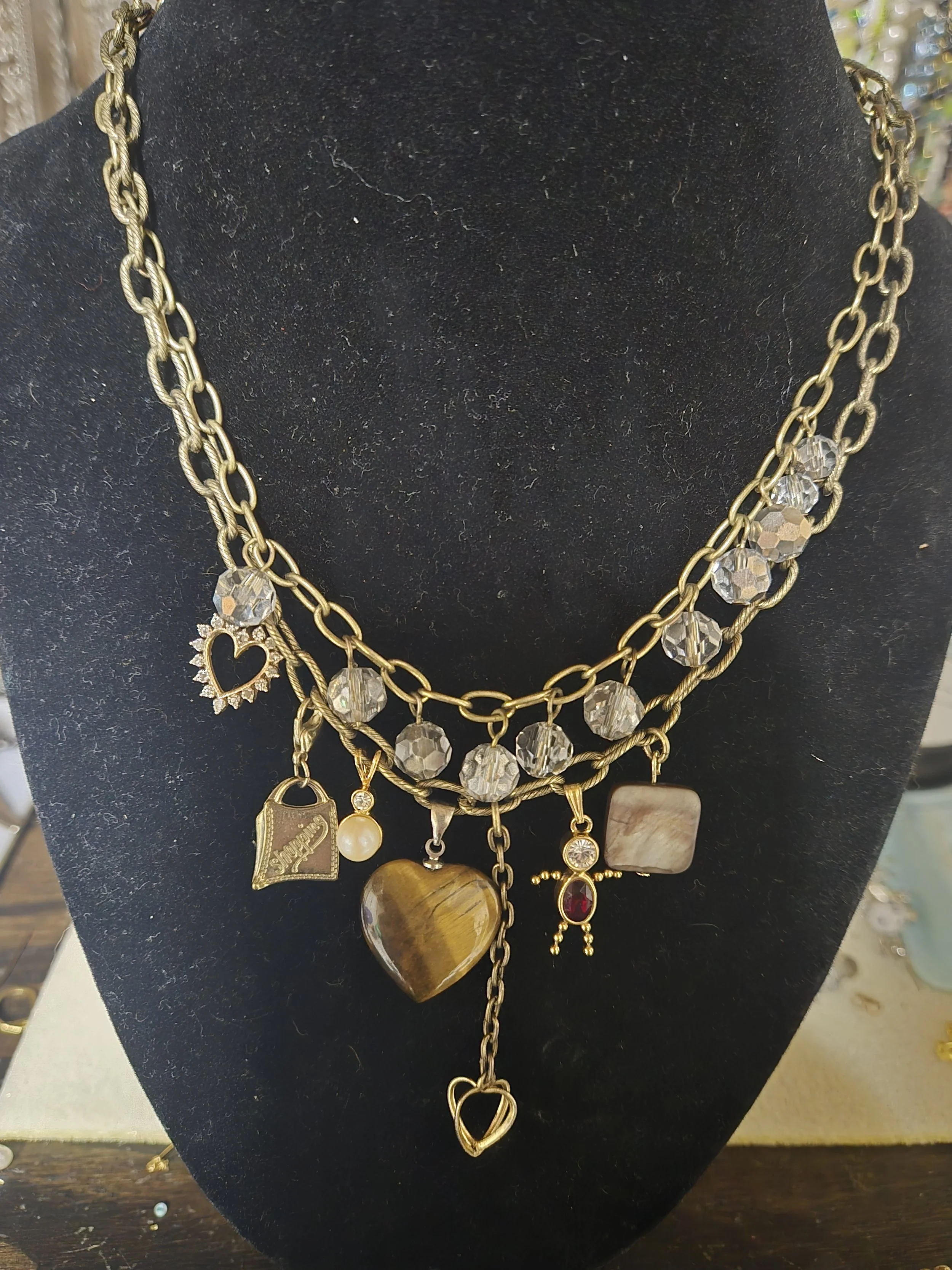 Vintage Heart Charm Necklace