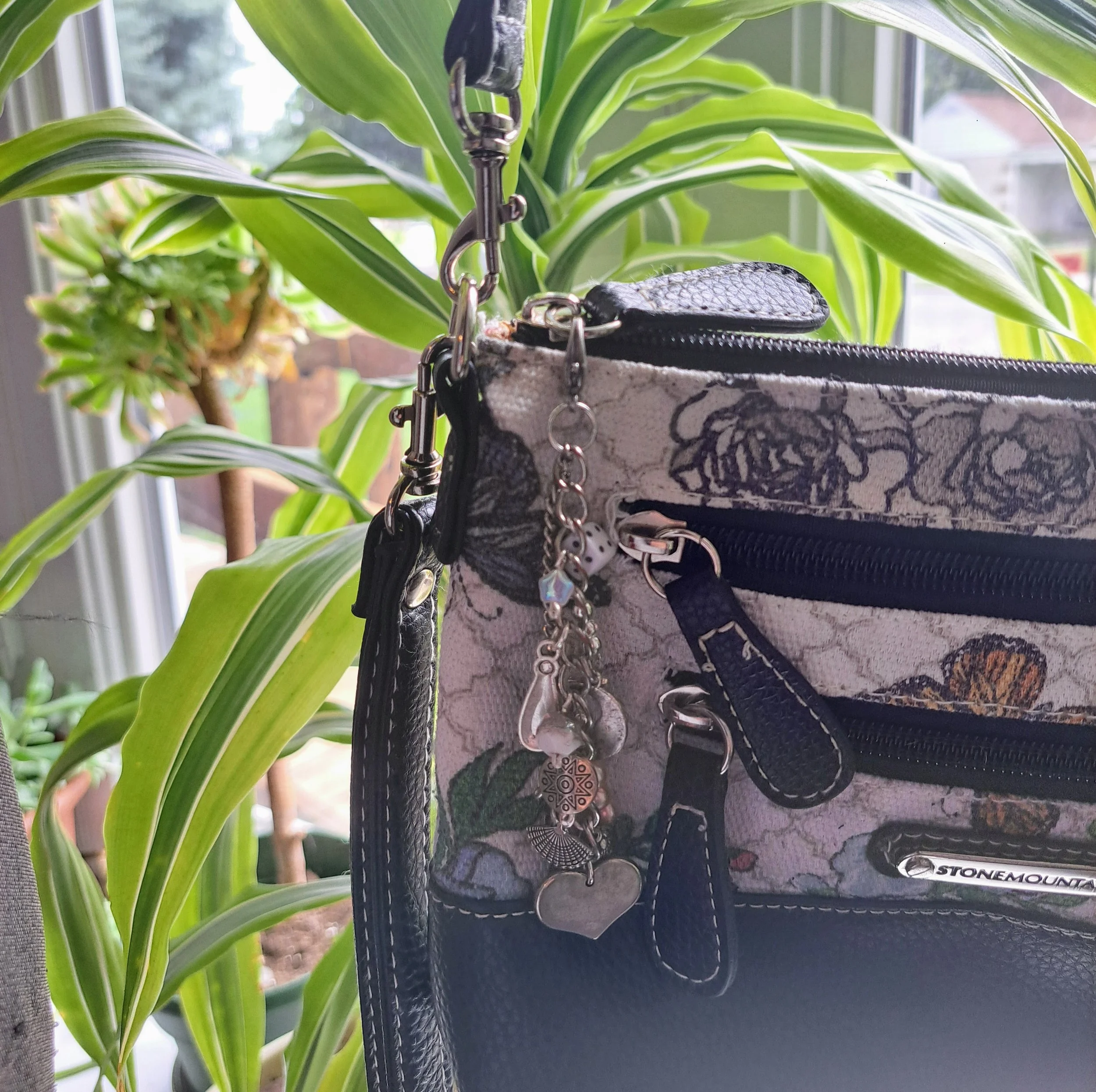 Vintage Silver Heart Bag Charm