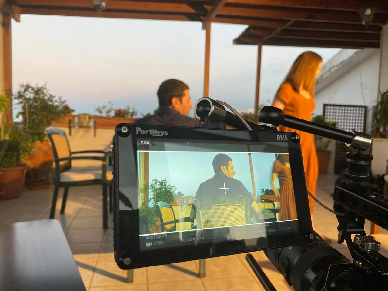 Rooftop shoot during sunset for 'Dare' (2020).