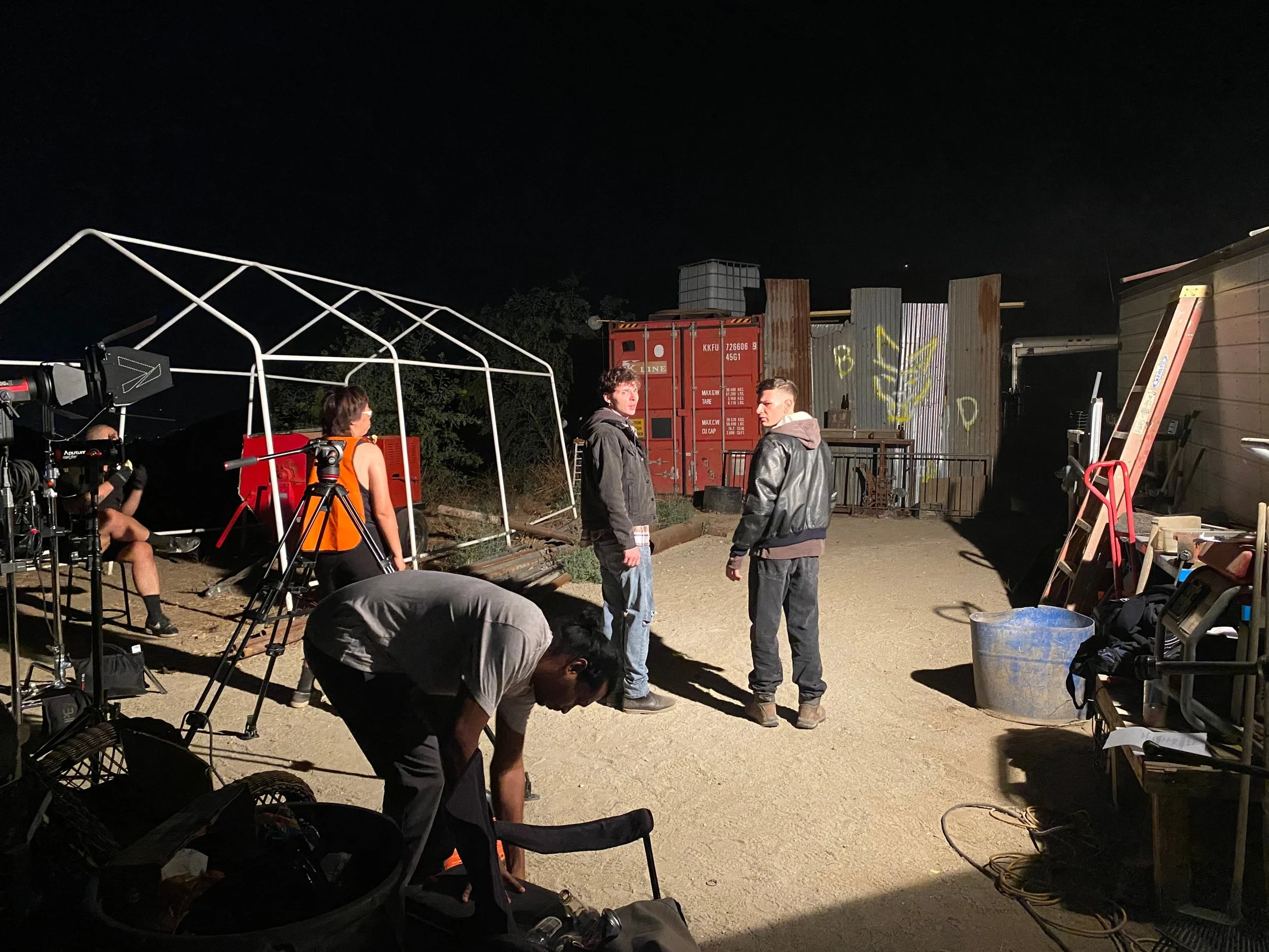 Night shoot on the set of  'Jackals' (2023).