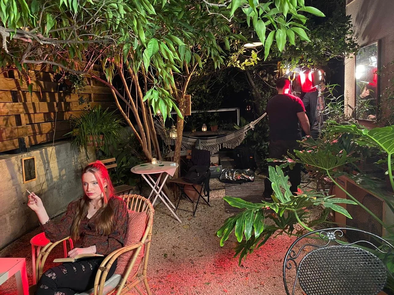 Cafe shoot on 'Dare' (2021).