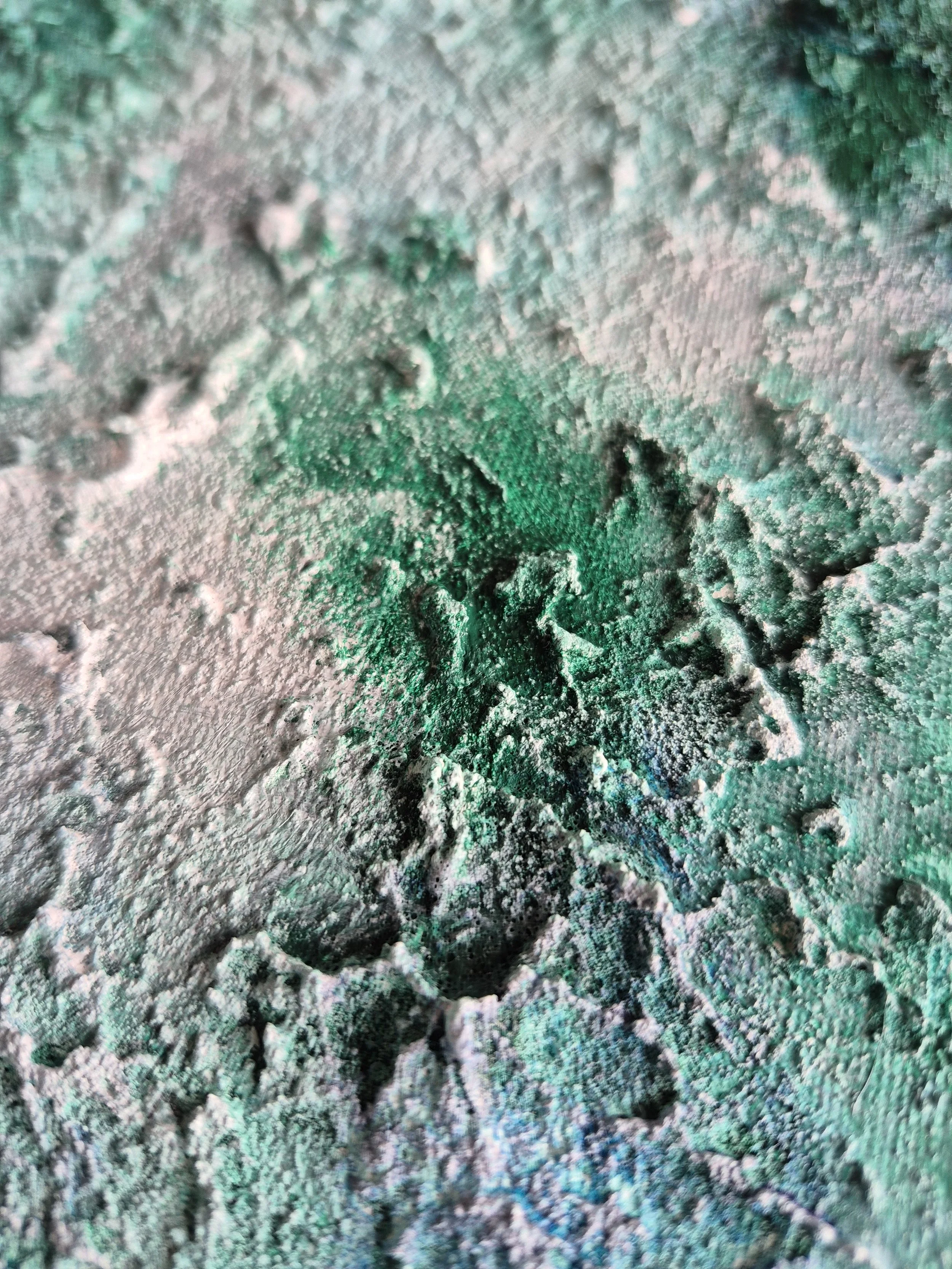 Skab en rolig atmosfære med to matchende abstrakte malerier i blå og turkise toner.