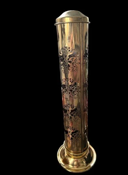 Tree of Life Brass Incense StickTower Burner-12" High