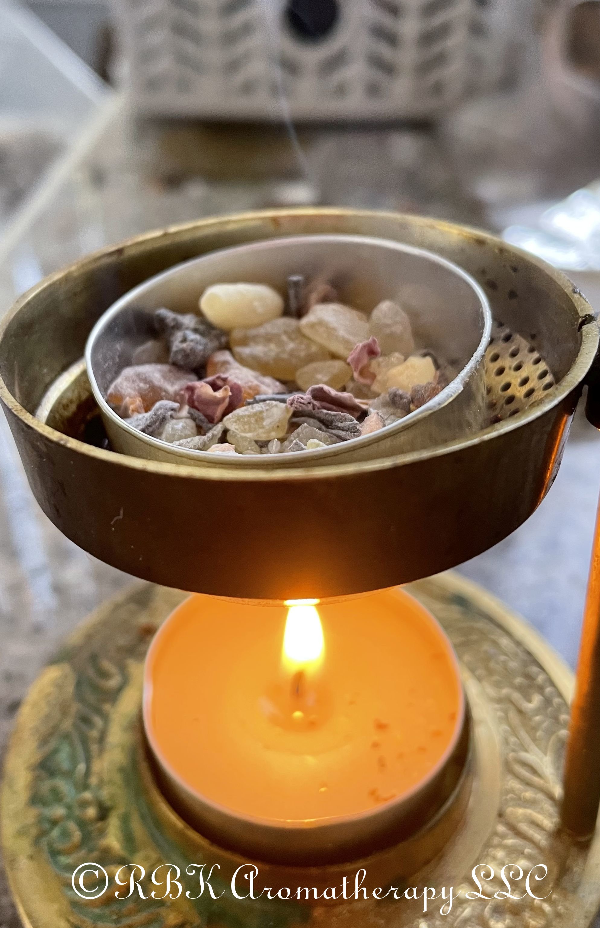 Brass Resin Manuel Burner -no Charcoal- made in India