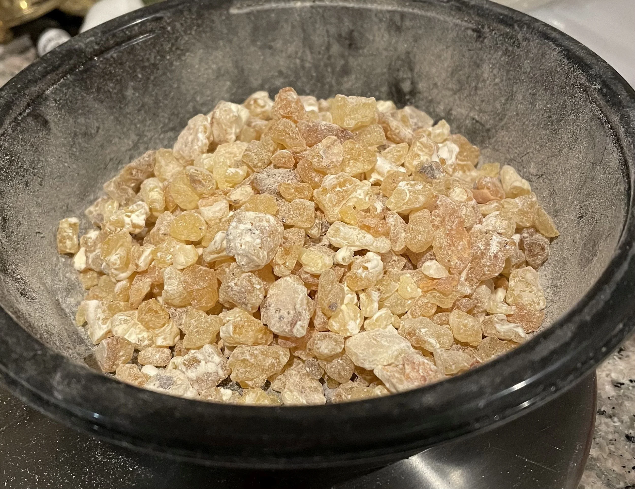 Third Grade Boswellia frereana Resin (Fas Kabir) Somali, Africa  (mixture of Powder and very tiny pieces)