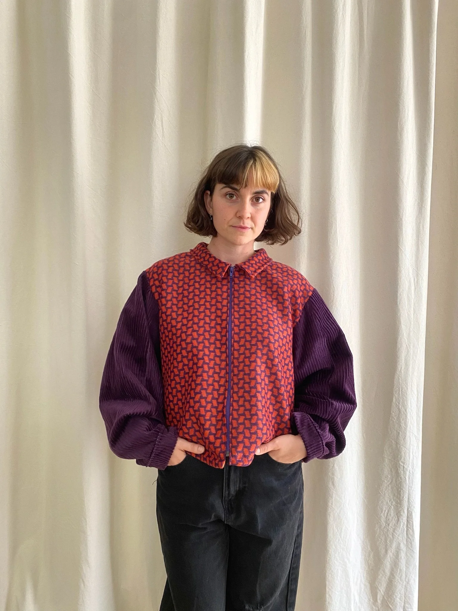 Veste ballon - violet/orange
