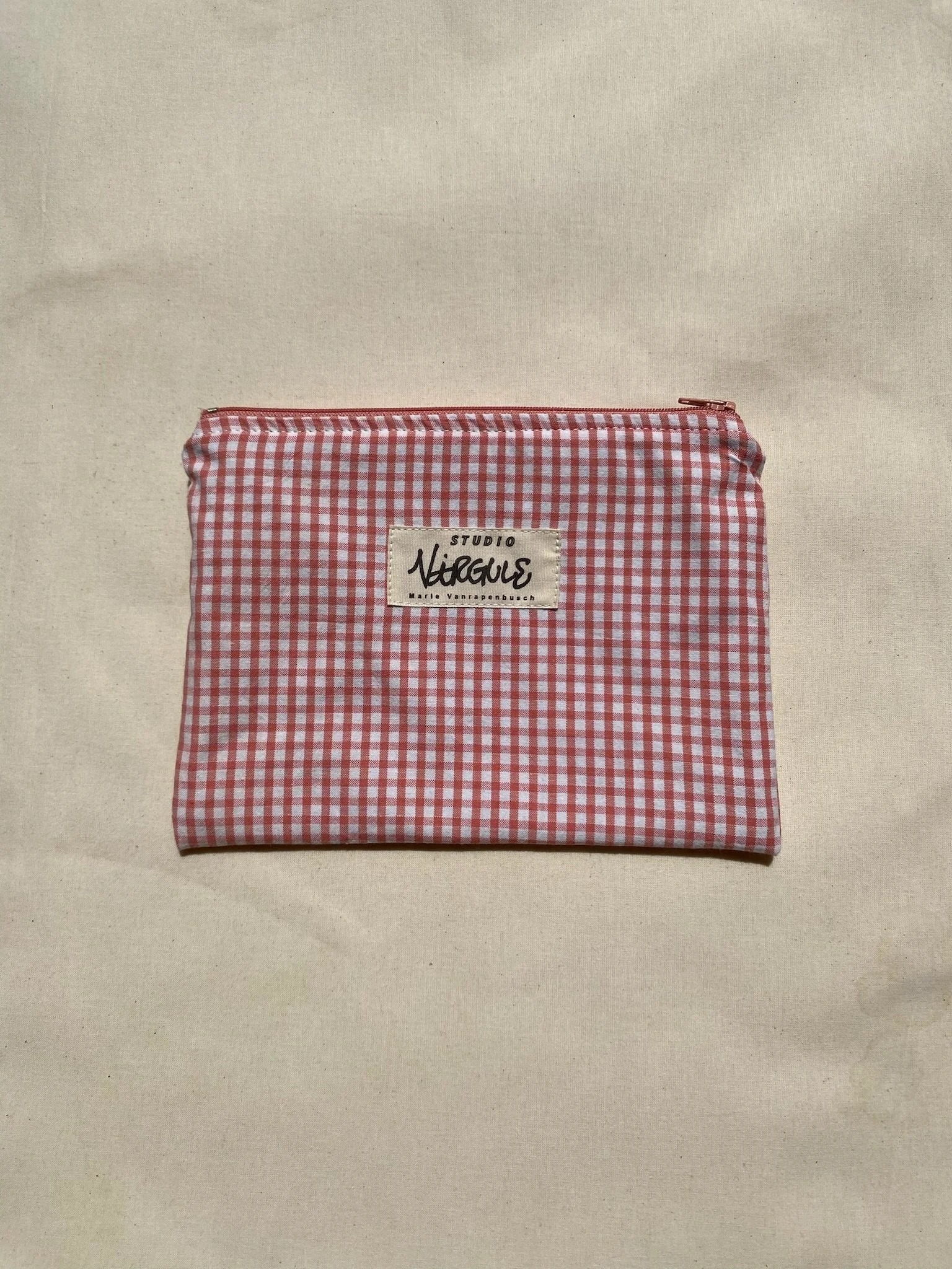 Pochette vichy rose