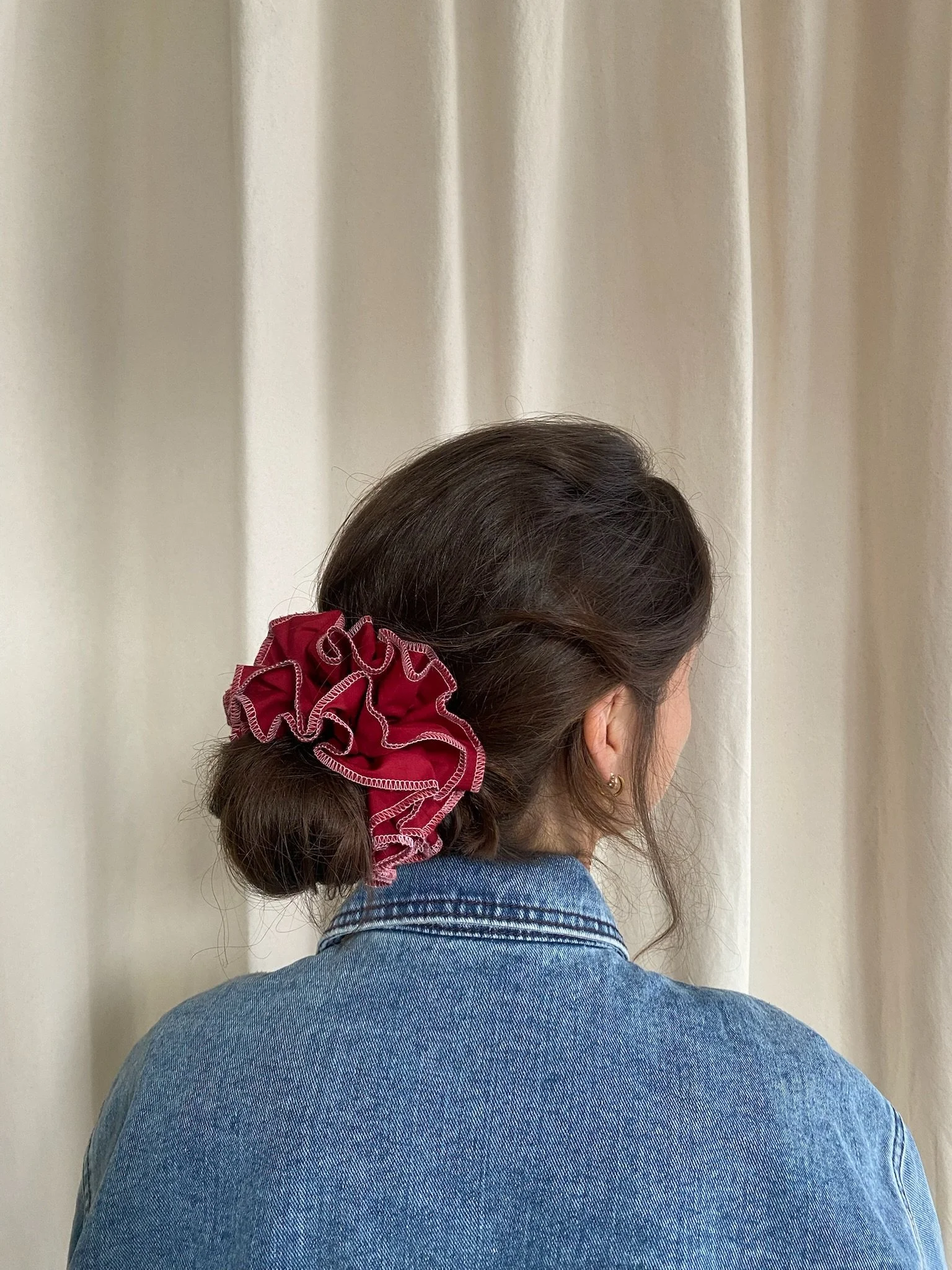 Chouchou XXL - bordeaux/rose