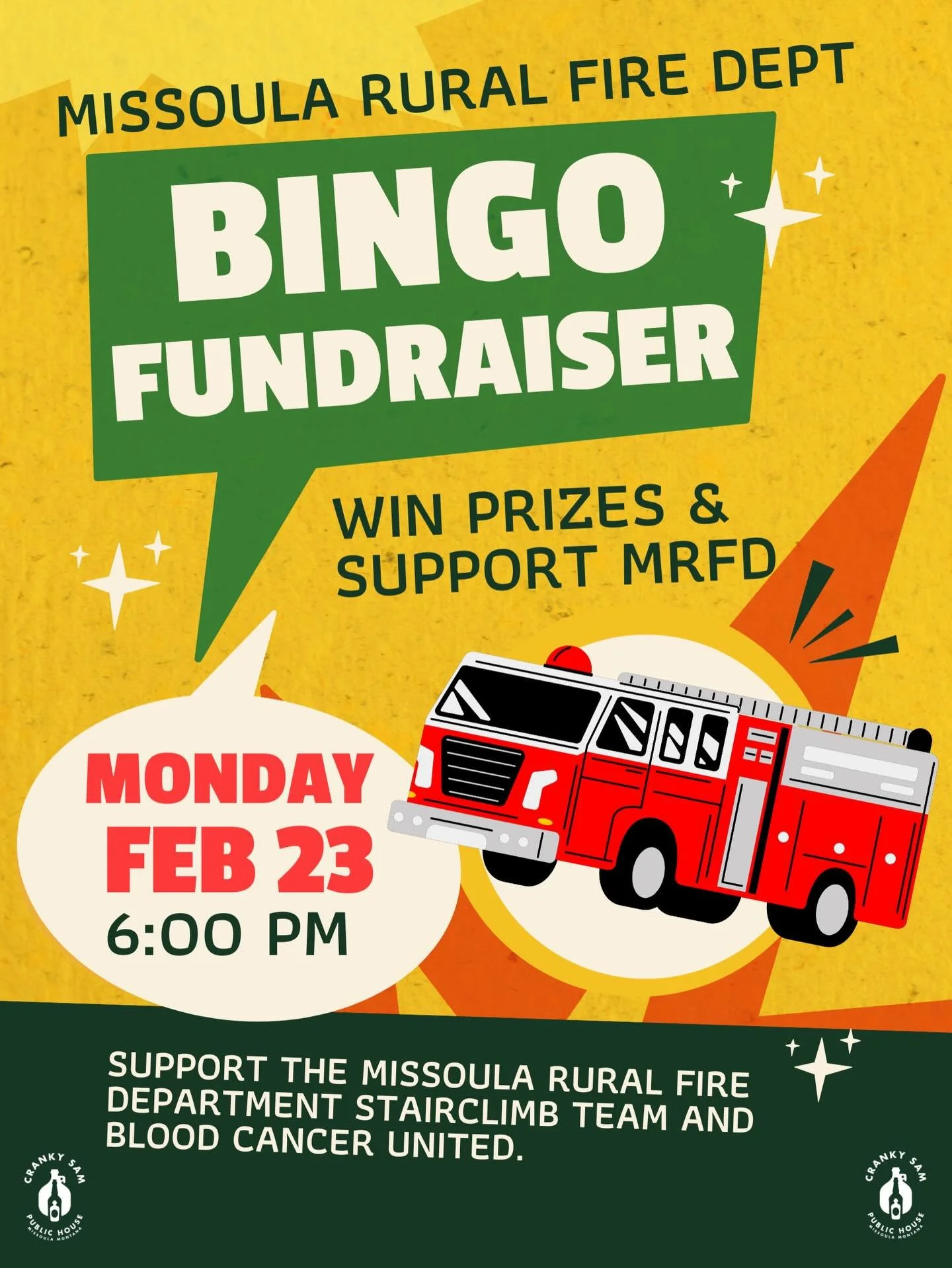 Join us at @crankysampub tonight at 6:00 for our final @bloodcancerunited @firefighterstairclimb fundraiser event before our team heads to Seattle to climb! #missoula #fundraiser #cancersucks #firefighters