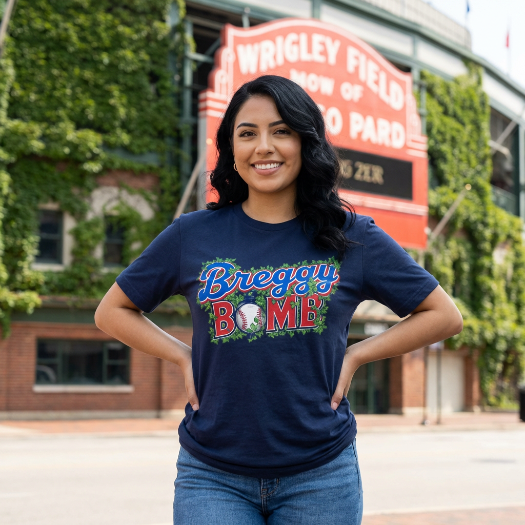 Breggy Bomb Shirt | Chicago Baseball Tee | Wrigley Field Homerun Graphic | Alex Bregman Inspired Shirt | Cubs Fan Gift | Chicago Streetwear