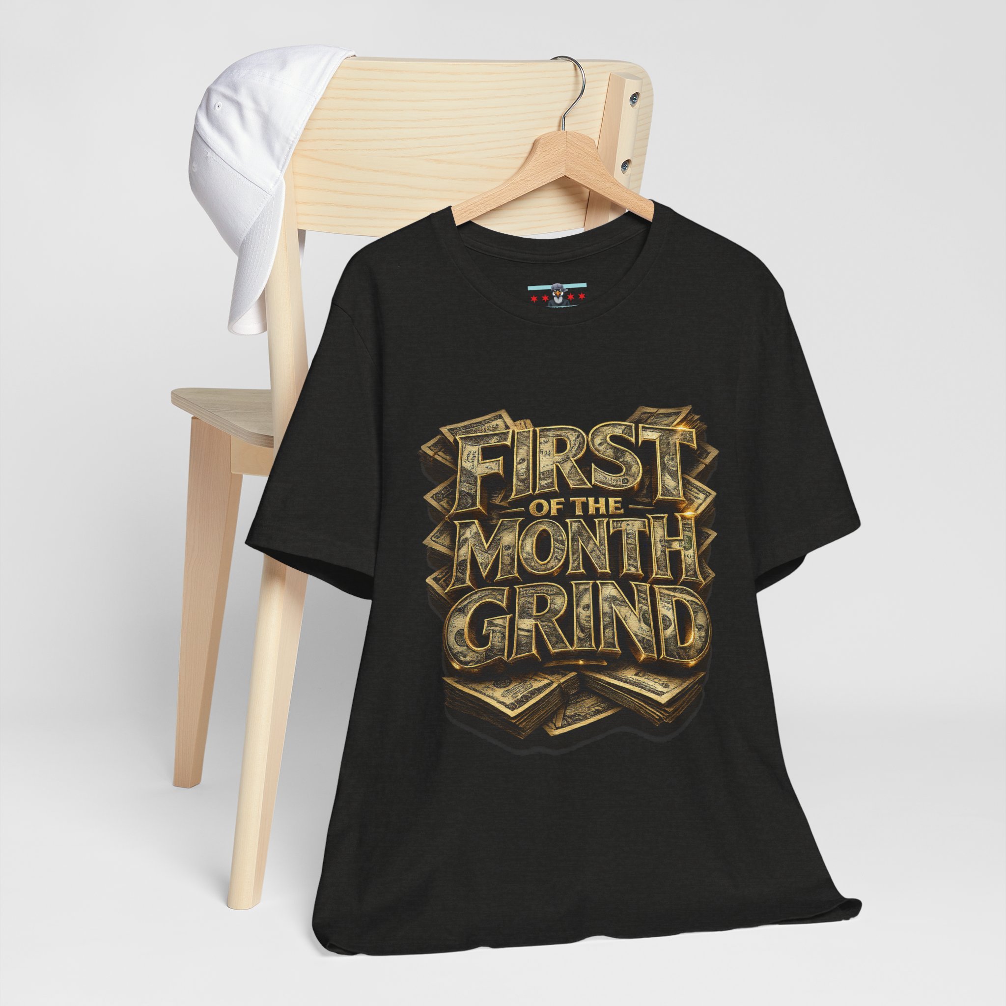 First of the Month Grind Shirt | 90s Hip Hop Inspired Hustle Tee, Payday Motivation Graphic, Money Mindset Streetwear