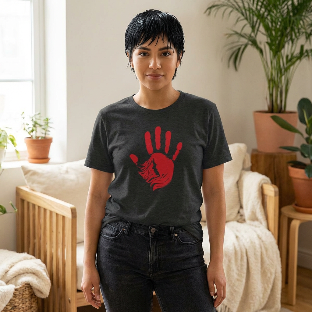 No More Stolen Sisters Slim Fit Tee | MMIW Awareness Shirt | Indigenous Pride Womens T-Shirt