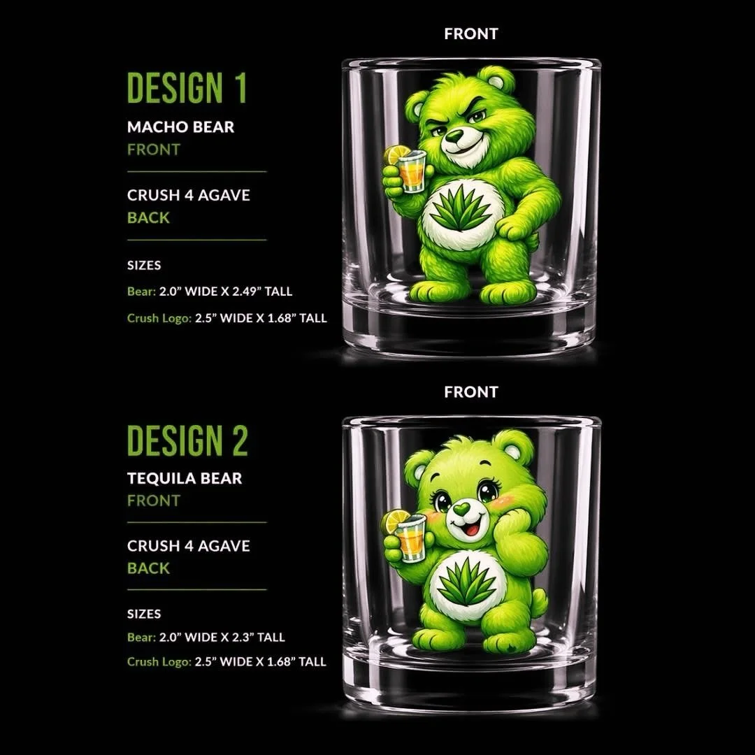 🔥 LIMITED PREORDER DROP &ndash; ONLY 24 SETS 🔥

The @crush4agave Bear Glass Set is LIVE 🍹
Featuring Macho Bear + Tequila Bear on premium Libbey 13.5oz rocks glasses with bold UV printed designs.

⏳ Preorders close April 30
📦 Ships May 15
⚠️ Only 