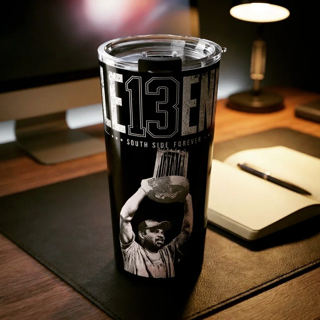 The LE13END tumbler is live &mdash; a tribute to a legendary era in Chicago baseball and the impact of Ozzie Guill&eacute;n on the South Side.

Limited run &mdash; don&rsquo;t miss it 👇
https://shorturl.at/x8naq

#WhiteSox #ChicagoWhiteSox #SouthSid