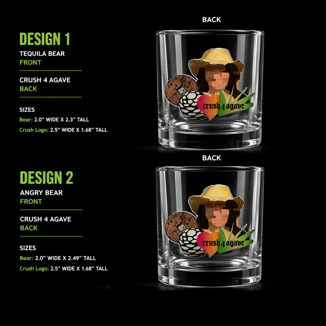 Limited Preorder: Crush 4 Agave Bear Whiskey/Tequila Glass Set (2-Pack) | Ships May 15