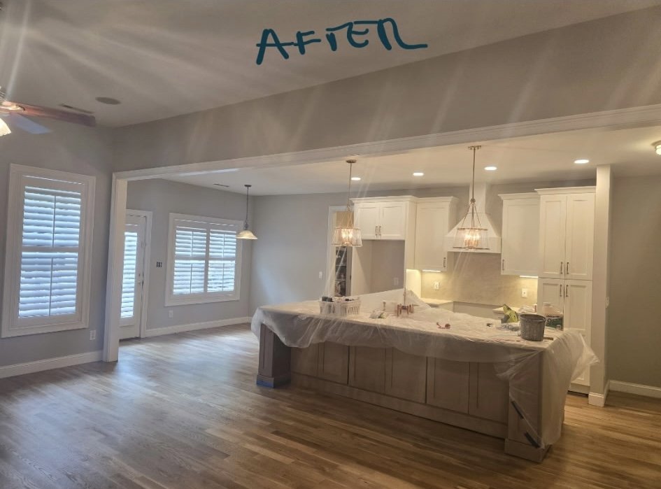 After load bearing wall removal