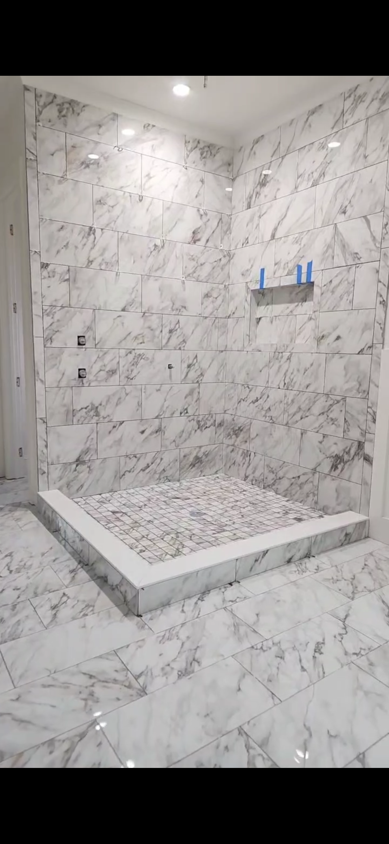 marble shower tile in Newnan Ga
