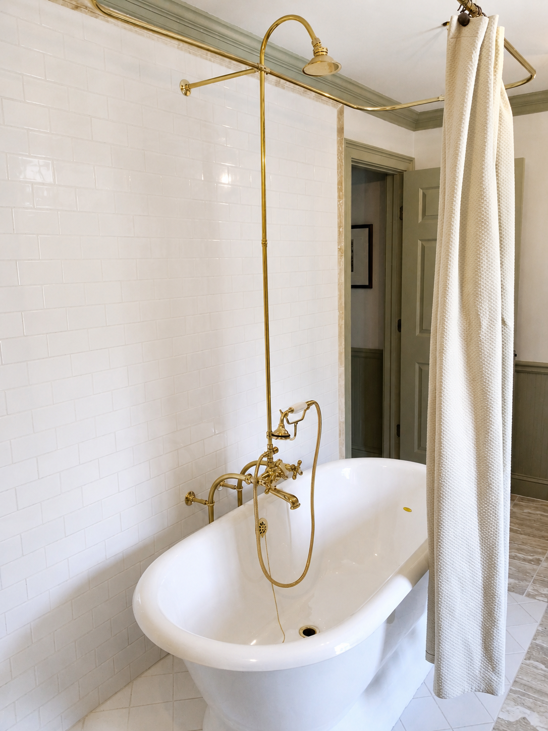 custom bathroom tile clawfoot bathtub remodel Atlanta GA