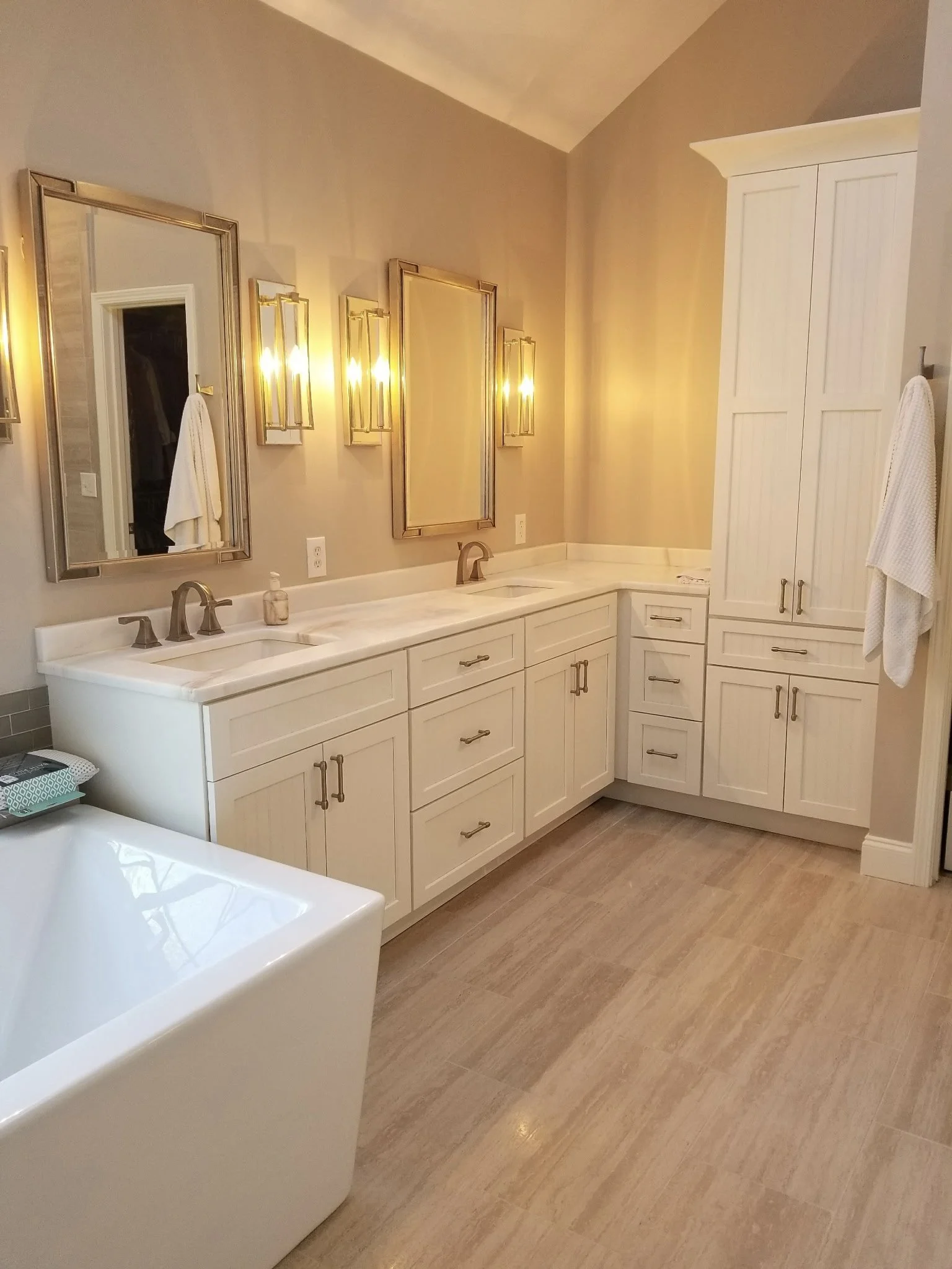 bathroom remodel double vanity