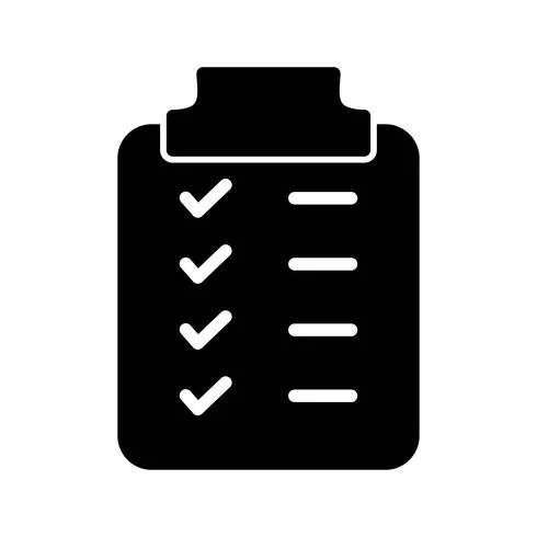 Icon of a clipboard with a checklist of four items, three checked off.