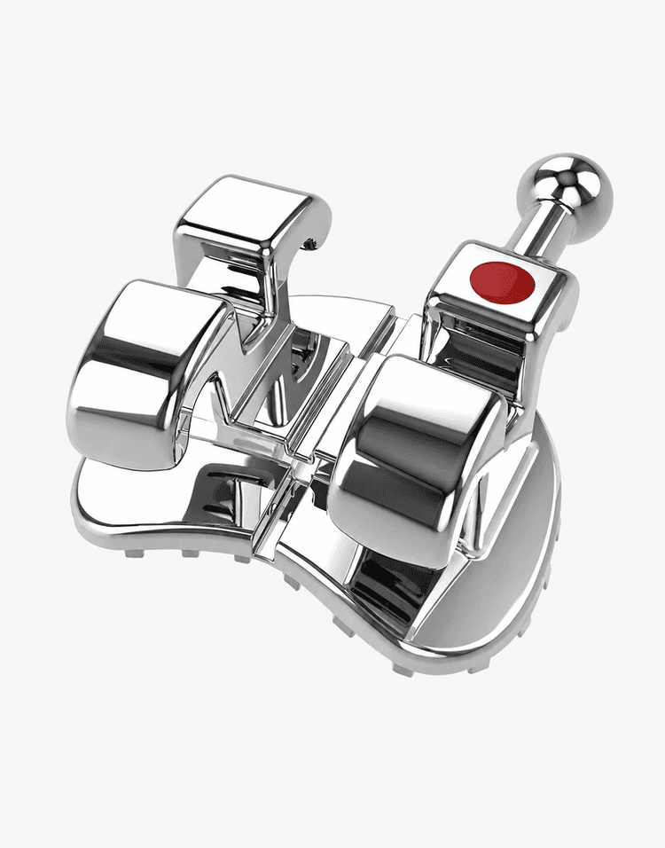 Metal orthodontic bracket