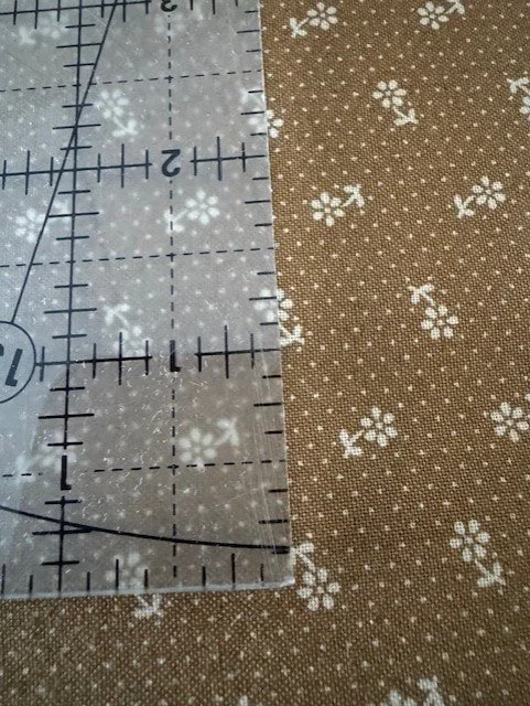 Chocolate Brown with Cream Flowers