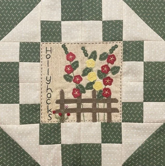 Favorite Things Block #7 (Hollyhocks)
