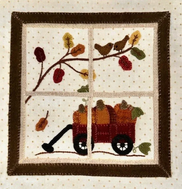 Autumn Windows Block #5 Digital Pattern