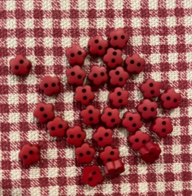 Red Flower Buttons