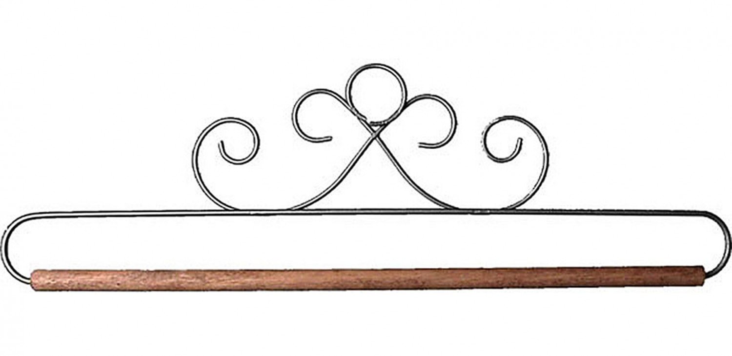 12" Wire/Wooden Hanger with French Curls