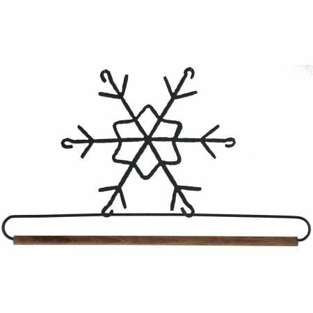 7.5" Snowflake Wire/Wood Quilt Hanger