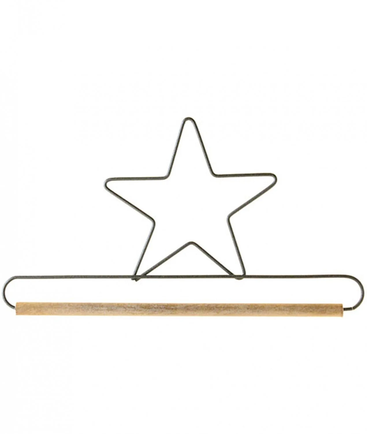 6" Wire/Wood Hanger with Star