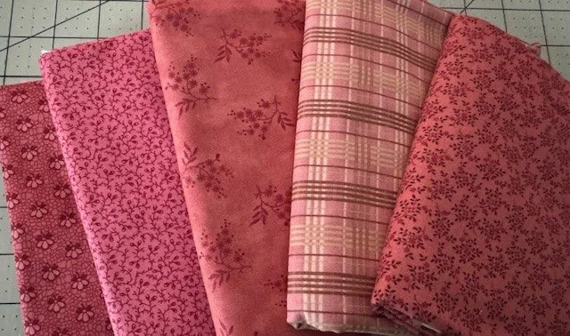 Bundle of 5 Pinks Fabric