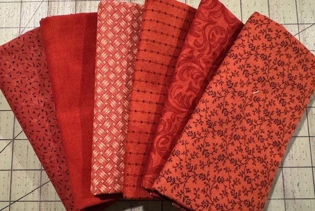 Orange Fat Quarter Fabric Bundle #3