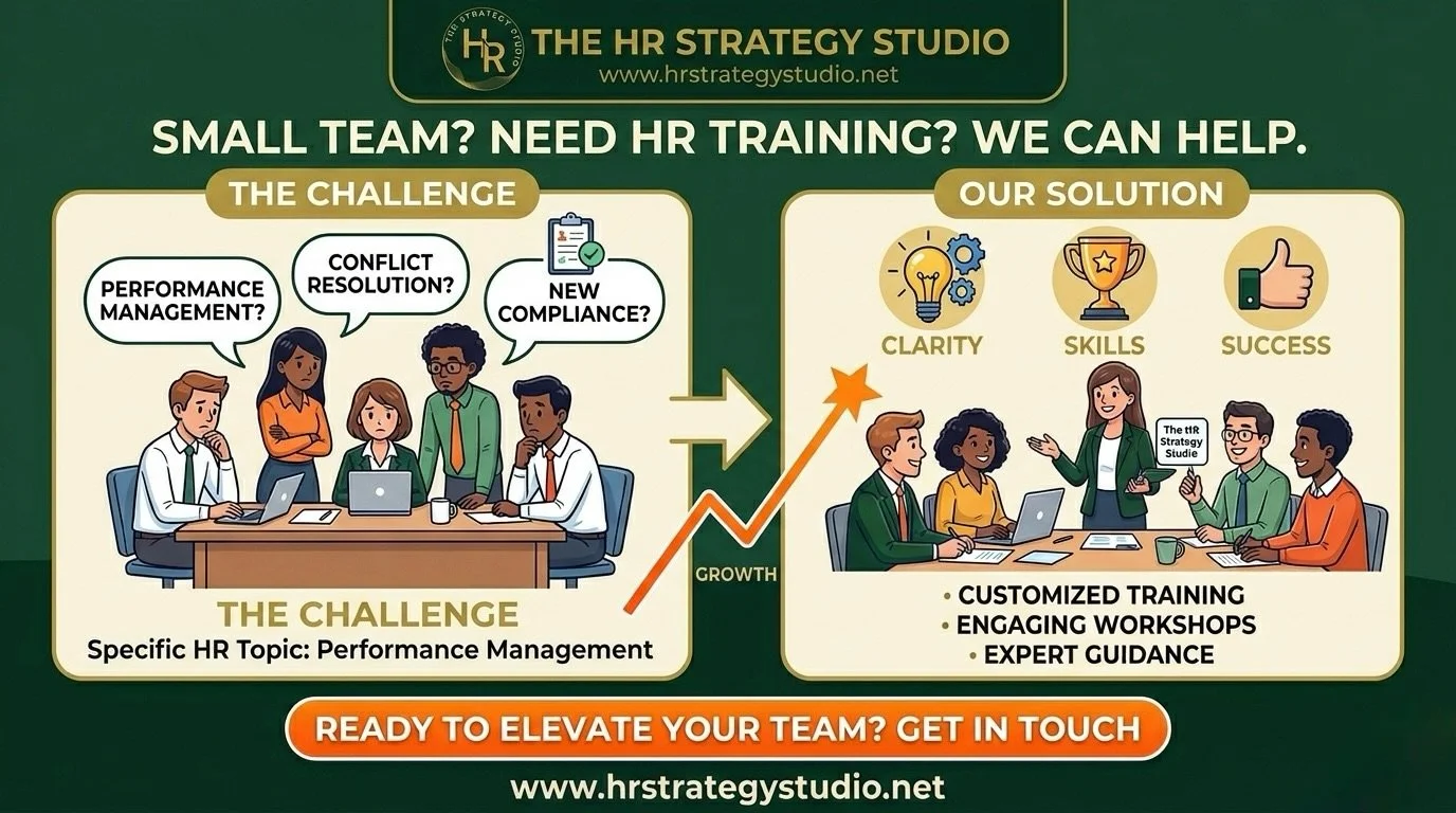 Small teams often wear a lot of hats, and sometimes HR challenges like compliance or conflict can feel overwhelming. 🤔

We believe that every small team deserves access to the same strategic HR support as large corporations. That&rsquo;s why we crea