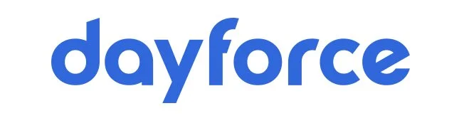 Dayforce logo in blue text on a white background.